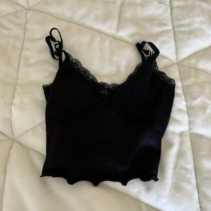 Black lace cami